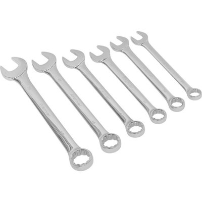 6-Piece Extra Large Combination Spanner Set - 34mm to 50mm for Industrial Use