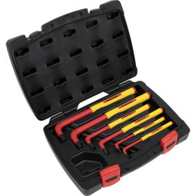 6 Piece Extra-Long Electricians Hex Key Set - VDE Approved - 2.5mm to 8mm Size