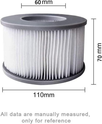 2 Stück Hot Tub Filter Cartridge für MSPA ab 2020 Whirlpool, SPA Pool Filterkartuschen, Kompatibel mit Delight, Premium, Elite, für Aurora, Mont Blanc, Mono, Alpine, Camaro, Nest, Soho, Baikal, Starry