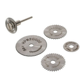 6 Piece Rotary Tool Saw Disc Set Metal Wood Plastic Circular Cutting Blade Kit