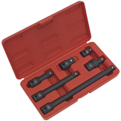 6 Piece Universal Joint Impact Adaptor and Extension Bar Set - 1/2" Drive