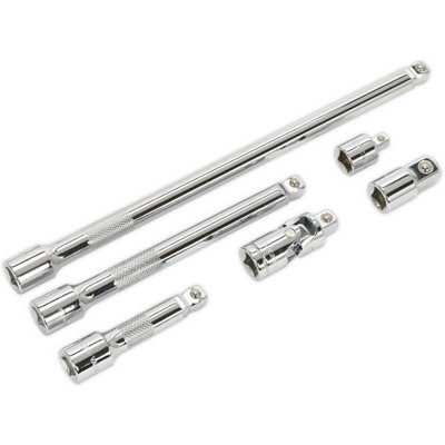 6 Piece Wobble and Rigid Extension Bar Set with Adaptors and Joint - 3/ ...