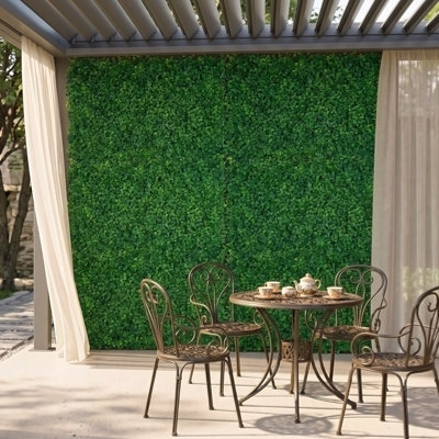 6 Pieces Green Simulation Milan Fake Plastic Plant Wall 600 x 400 mm