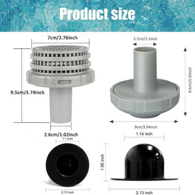 6 Pieces Swimming Pool Spray Connector Kit with Outlet Filter Grid ...