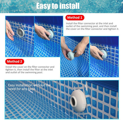 6 Pieces Swimming Pool Spray Connector Kit with Outlet Filter Grid ...