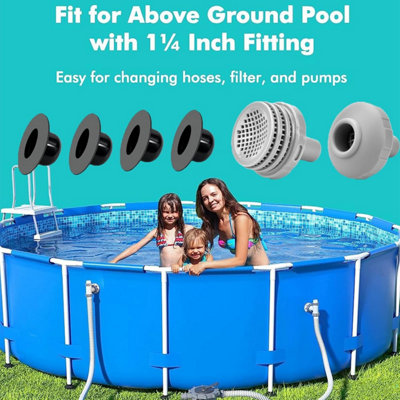 6 Pieces Swimming Pool Spray Connector Kit with Outlet Filter Grid ...