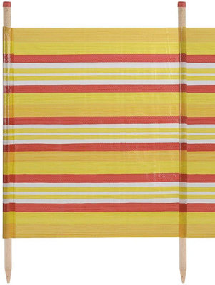 6 Pole Extra Tall Colorful Wind Break for Camping Holiday Pole Wooden Windbreak Beach Camping Windbreaker Striped 5ft X 12ft - 4