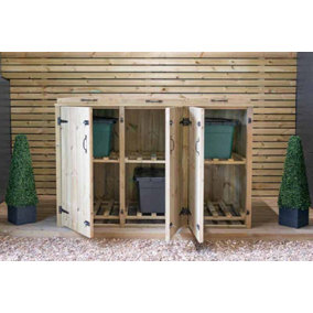 6 Recycle Box Store - L80.4 x W180.5 x H120 cm - Timber