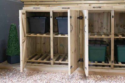 6 Recycle Box Store - L80.4 x W180.5 x H120 cm - Timber