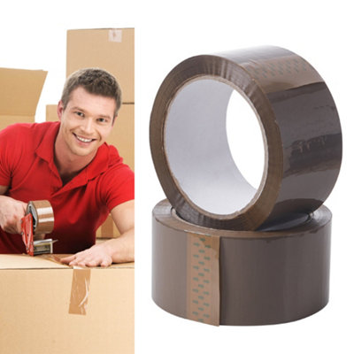 6 Rolls General Purpose Packing Parcel Tape - Brown 50mm x 60m