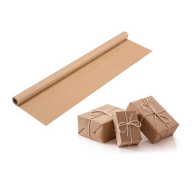 6 Rolls Kraft Brown Gift Wrapping Paper Christmas Birthday 4Mx70CM