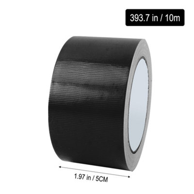 6 Rolls Multipurpose Cloth Tape, 5cm x 10m Black, Hand Tearable, High ...