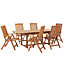 6 Seater Acacia Wood Garden Dining Set JAVA