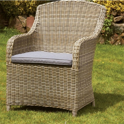 6 Seater Garden Furniture Set - 7 Piece - Deluxe Rattan Round Imperial ...