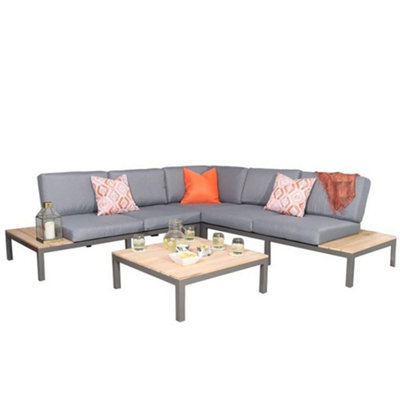 6 Seater Mini Modular Corner Lounging Garden Set Including Cushions