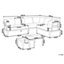 6 Seater Modular Garden Corner Sofa Set Beige RIMA III