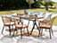 6 Seater PE Rattan Garden Dining Set Pink ALIANO II