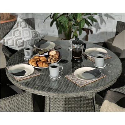 6 Seater Round Carver Dining Set 140cm Round Table With 6 Carver Chairs Including Cushions