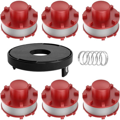 6 Spools 1 Cover 1 Spring Trimmer Spool Replacement for Einhell GE-CT ...
