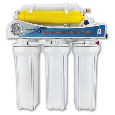 6 Stage Domestic Reverse Osmosis 50 GPD System - Under Sink RO System with Fluoride Removal by Finerfilters