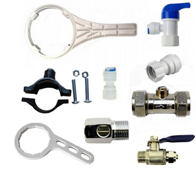 6 Stage Domestic Reverse Osmosis 50 GPD System - Under Sink RO System with Fluoride Removal by Finerfilters