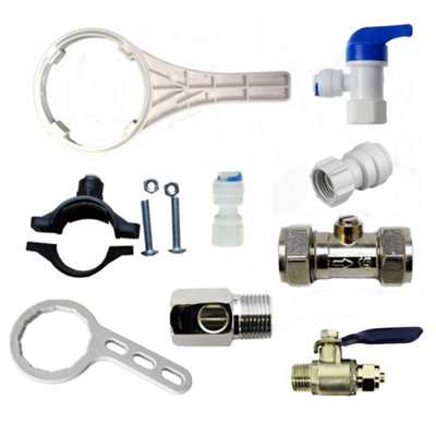 6 Stage Reverse Osmosis 50GPD System with Diaphragm Booster Pump - Domestic Under Sink RO Water Filter System by Finerfilters