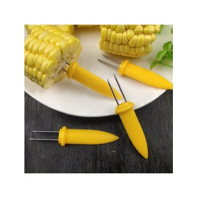 6 Stainless steel Corn Skewers Mini Corn On The Cob Holder