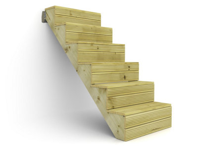 6 Step Decking Stairs Kit Pressure Treated Timber (590mm Span)