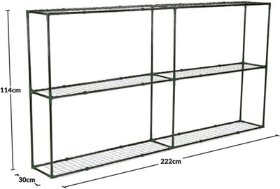 6-Tier Greenhouse Shelving and Staging Rack, Freestanding Plant Stand ...