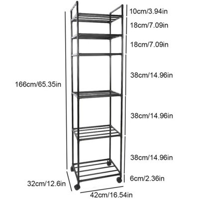 6 Tier Heavy Duty Storage Rack Multipurpose Shelving for Kitchen