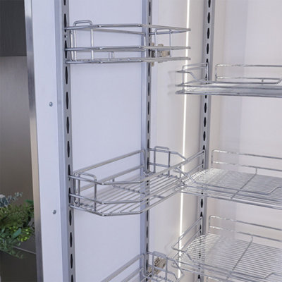 4 outlets Pull Out Steel Shelves