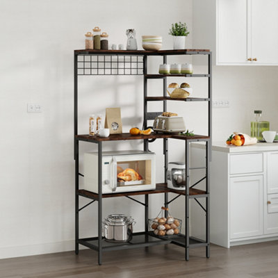 6-Tier Multi-Functional Kitchen Storage Rack with 2 Power Outlets and USB Ports, 82cm W x 62cm D x 152cm H