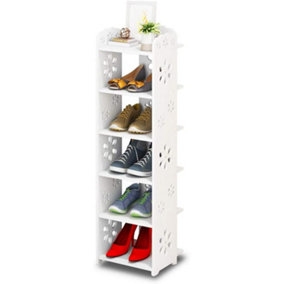 6 Tier Shoe Rack Shoe Cabinet Storage Rack Bookshelf Shoe Organizer Free Standing Display Rack in Home Corridor Hallway and Corner