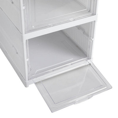 6 Tier Slim Foldable Shoe Storage Boxes