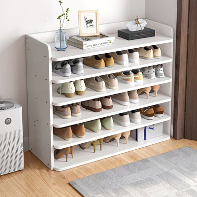6 Tier Sturdy Load-Bearing MDF Shoe Rack for 24 Pairs of Shoes
