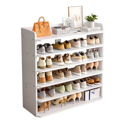6 Tier Sturdy Load-Bearing MDF Shoe Rack for 24 Pairs of Shoes