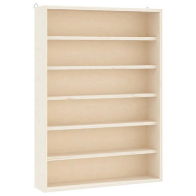 6-Tier Wooden Display Case Wall Mounted Storage Shelf Model Collection ...
