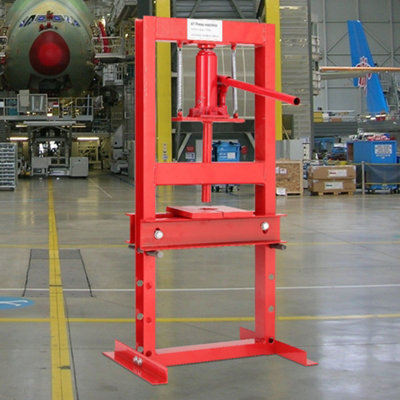 H-frame Shop Press 6 Ton H-Frame Hydraulic Shop Press - Adjustable Garage Press For Bending, Bearings & U-Joints Bearing Removal Tool