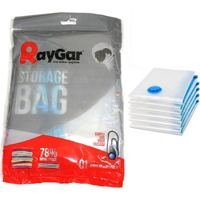 6 Vacuum Storage Bags 100x80cm Space Saving Solution for Clothes, Bedding, Duvets, and Travel