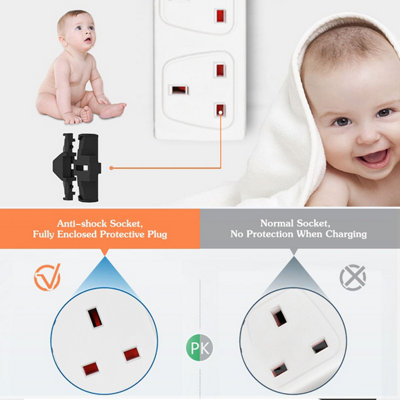 6 Way Socket with Cable 3G1.25,5M,White,with Power Indicater,Child Resistant Sockets,Surge Indicator