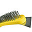 6 Wire Cleaning Brush 5 Row Steel Bristles with Plastic Handle and End Scarper