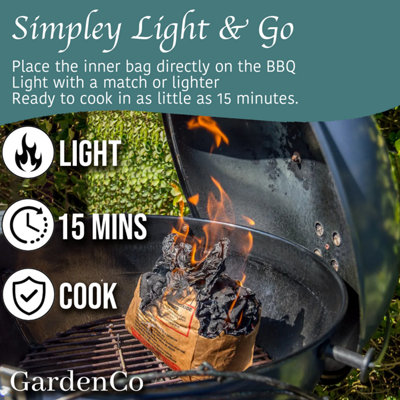 x Bags Premium Instant Light BBQ Charcoal, Bags