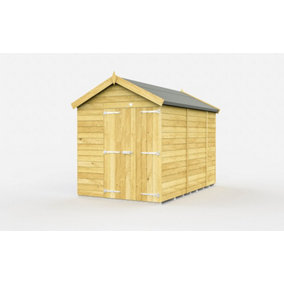 6 x 10 Feet Apex Shed - Double Door Without Windows - Wood - L302 x W175 x H217 cm