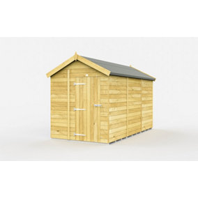 6 x 12 Feet Apex Shed - Single Door Without Windows - Wood - L358 x W175 x H217 cm