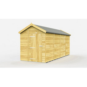 6 x 15 Feet Apex Shed - Single Door Without Windows - Wood - L454 x W175 x H217 cm