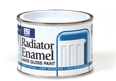 6 x 151 Radiator Enamel White Gloss Paint - 180ml