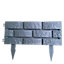 6 x 17cm 4 Piece Grey Brick Effect Garden Edging Boarder