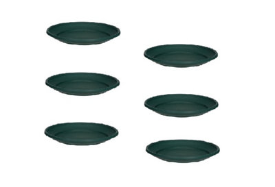 6 x 20cm Plant Pot Saucer Small Venetian Green Colour Plastic Plant Saucer Dish