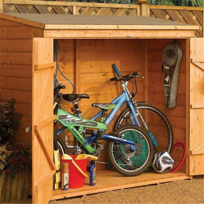 6 x 3 Deluxe Tongue And Groove Wallstore / Bike Shed (1.83m x 0.83m)