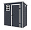 6 x 3 Plastic Pent Shed - Dark Grey with Foundation Kit (included) (6ft x 3ft / 6' x 3' / 1.8m x 0.97m)